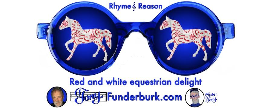 Red and white equestrian delight